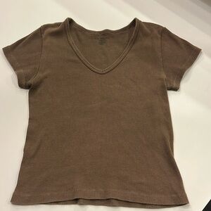 Brandy Melville brown short sleeve t